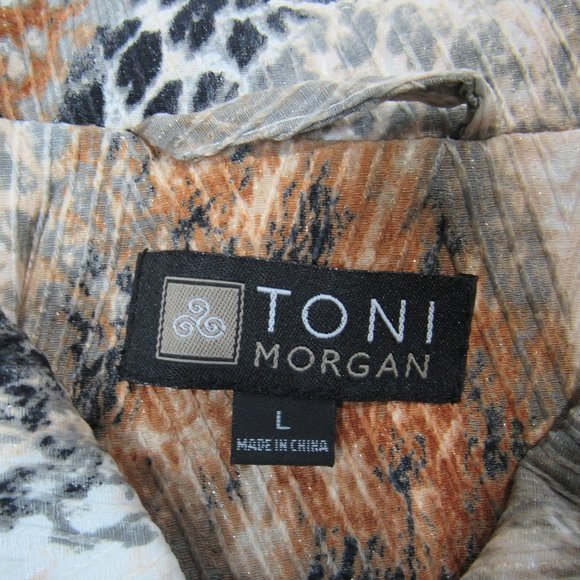 Toni Morgan Women's Button Up Blazer Jacket Cheetah/Leopard Print Size L - Picture 7 of 11